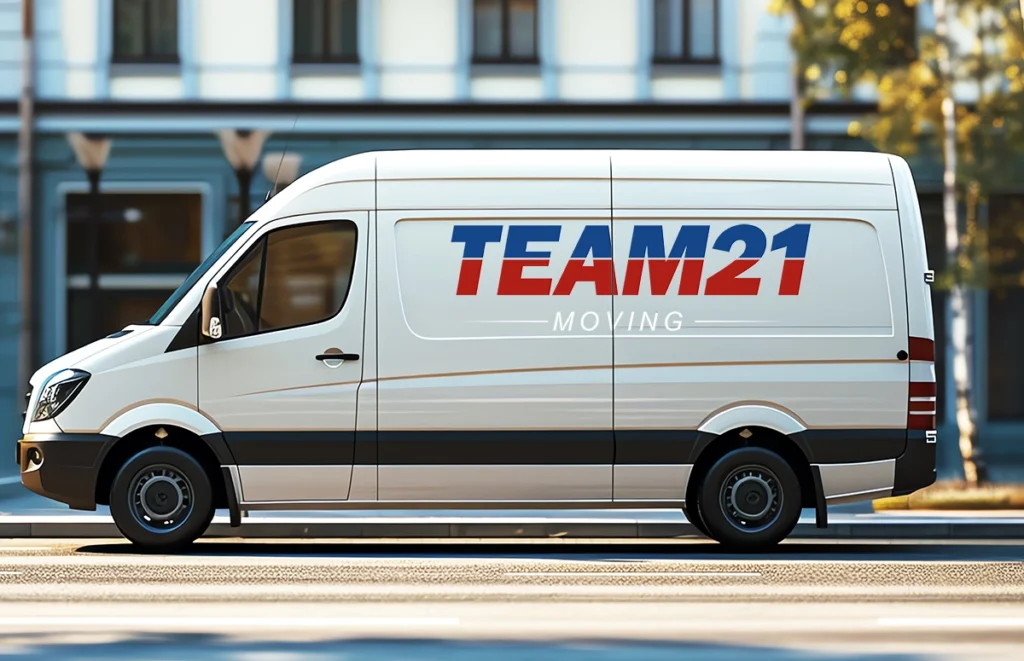 furgon team21 logóval ellátva